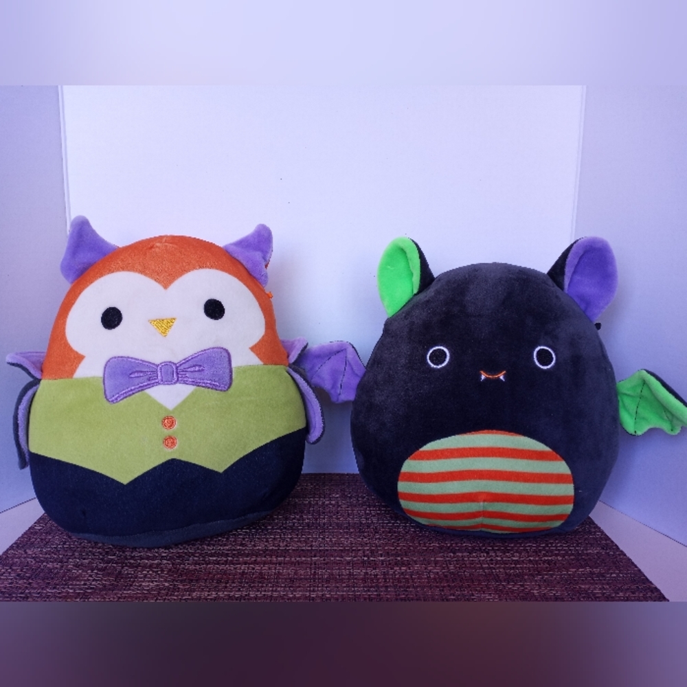 Squishmallow Fariq the Bat & Ellettsville the Vampire Owl